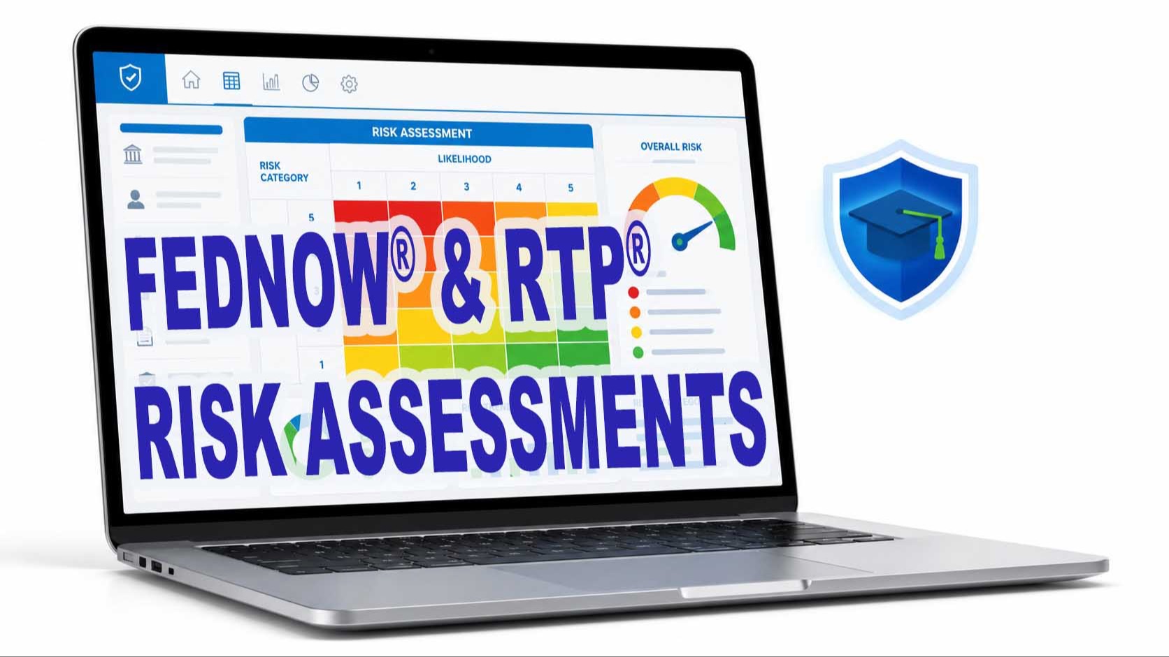 FedNow and RTP risk assessment dashboard on a laptop