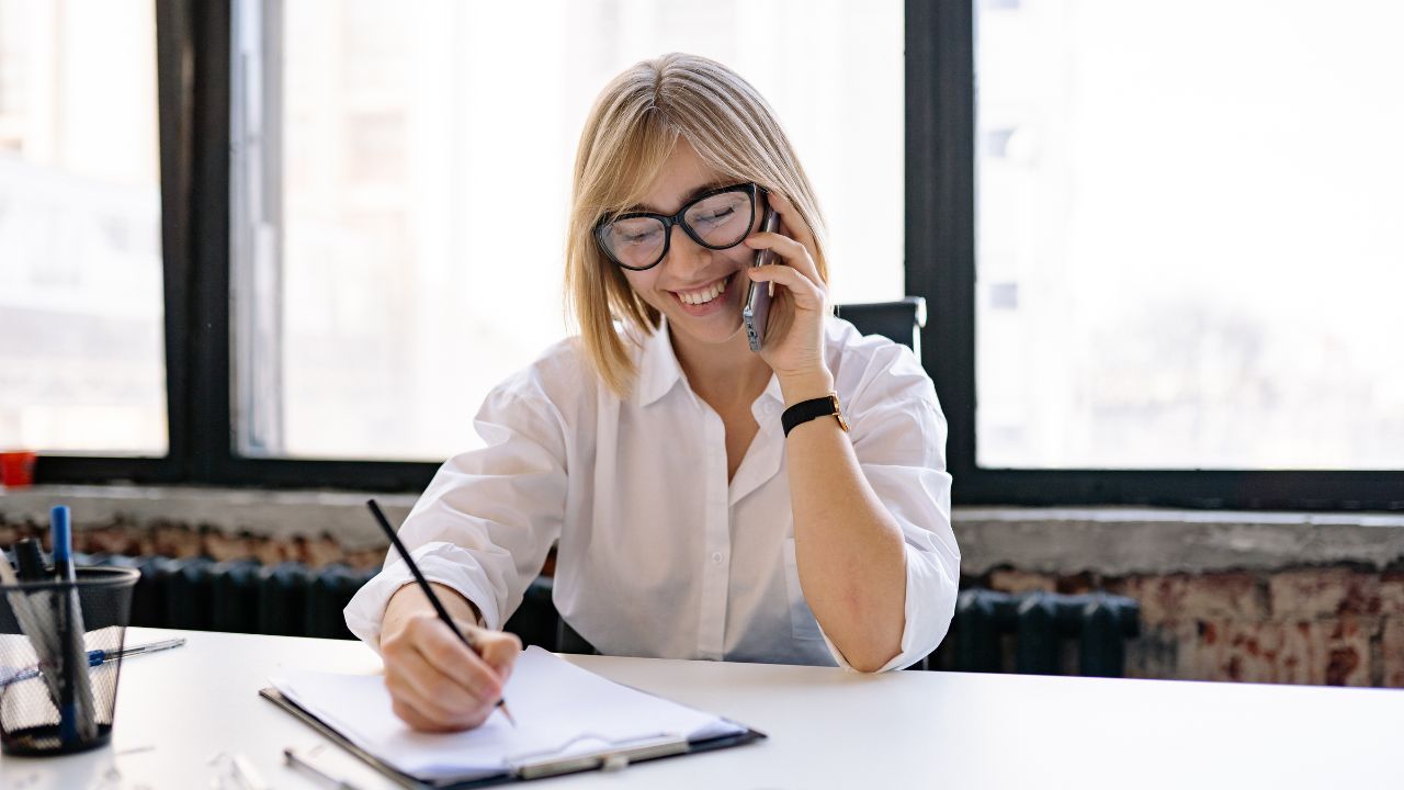 Woman on a phone call discussing functional testing options