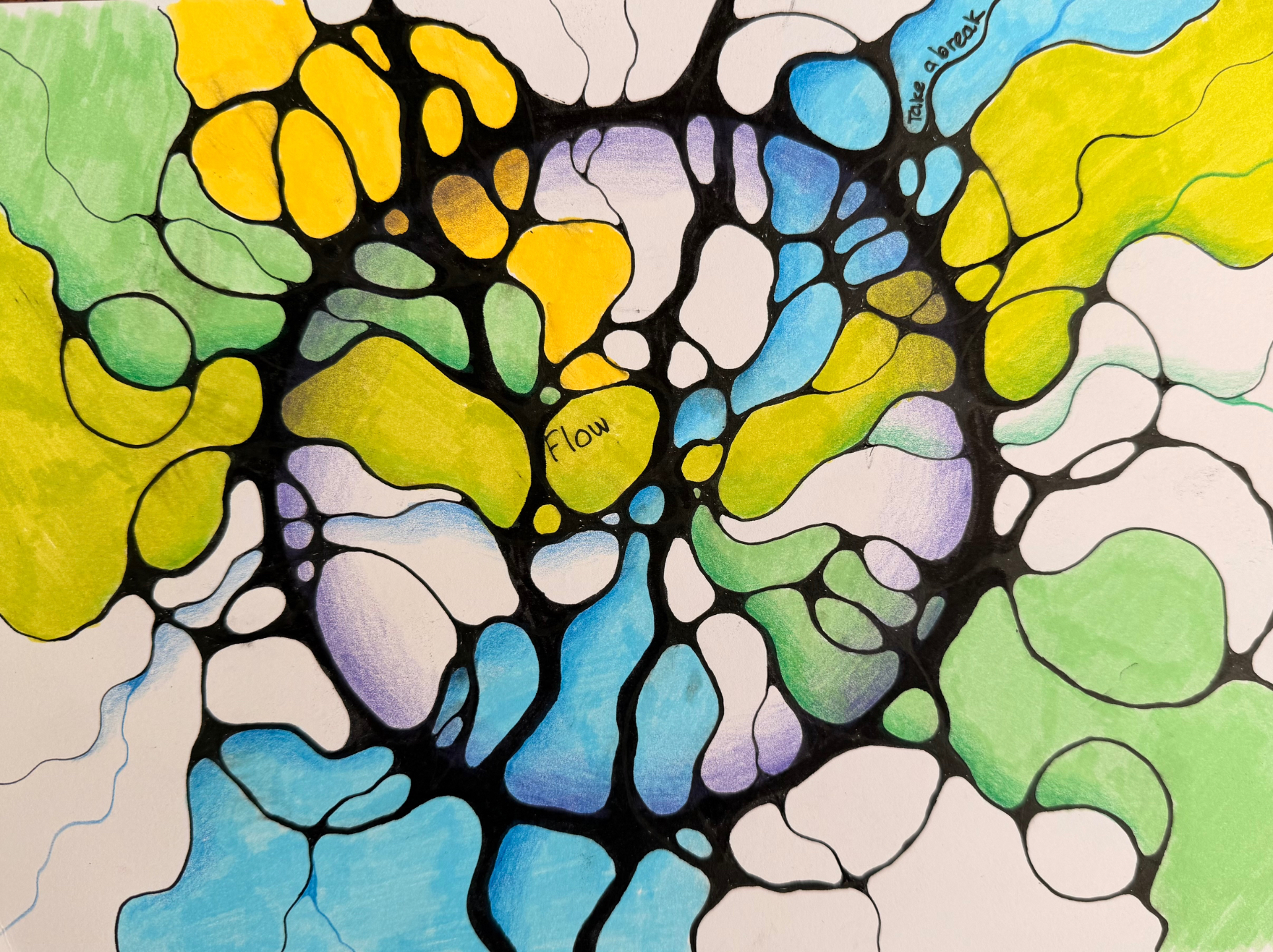 Mariya guiding a HeartFlow NeuroGraphica drawing process for reclaiming energy and clarity