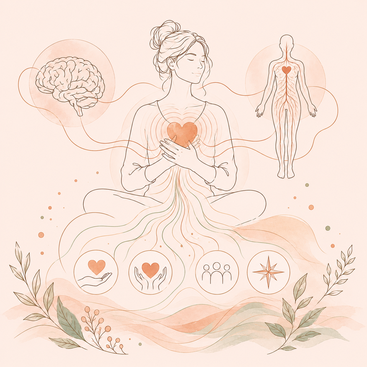 Heart coherence and NeuroGraphica inspired artwork for creating a more grounded emotional state
