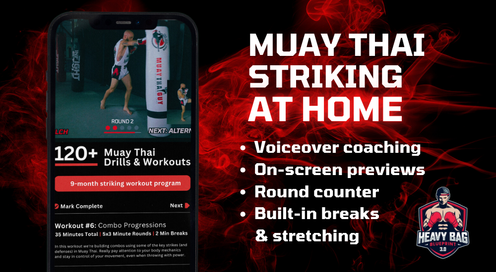 On screen previews, round counter, built in breaks and stretching.