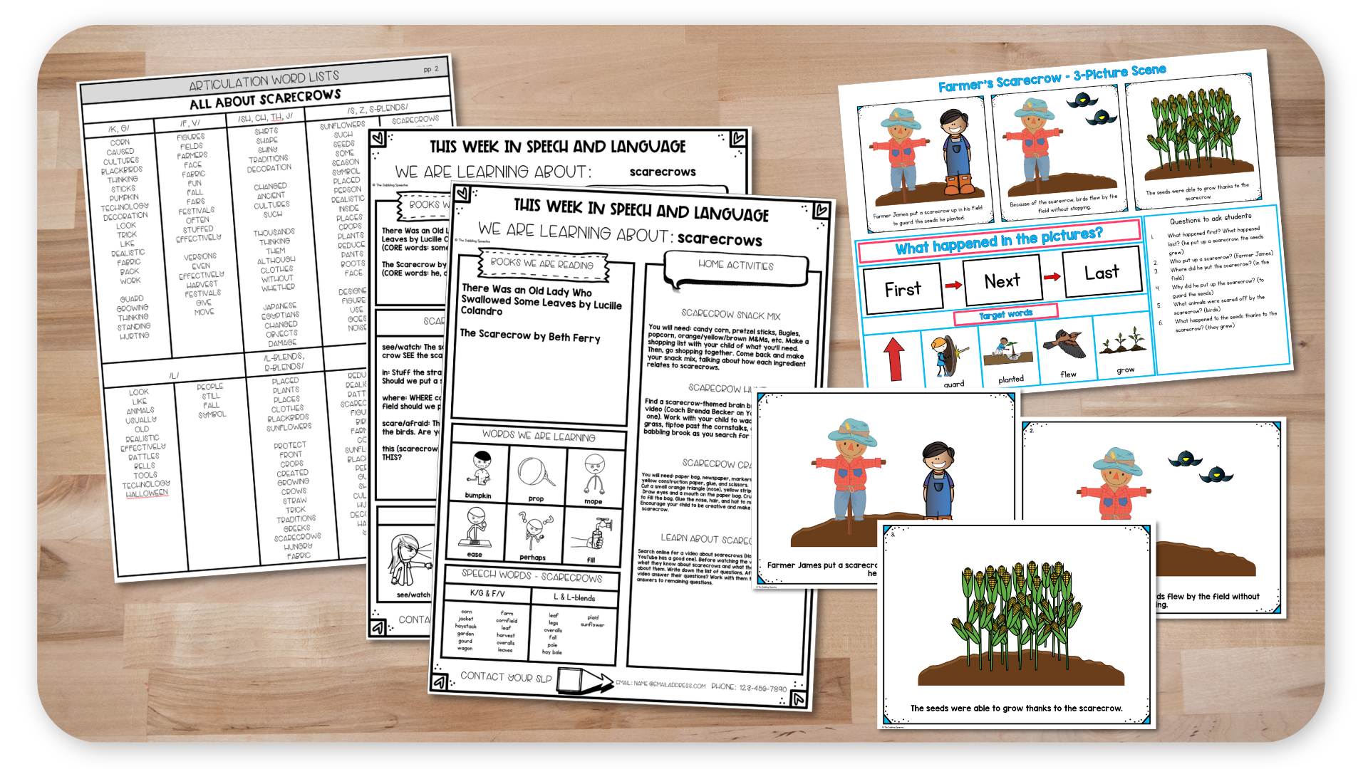 Speech and language therapy activity examples