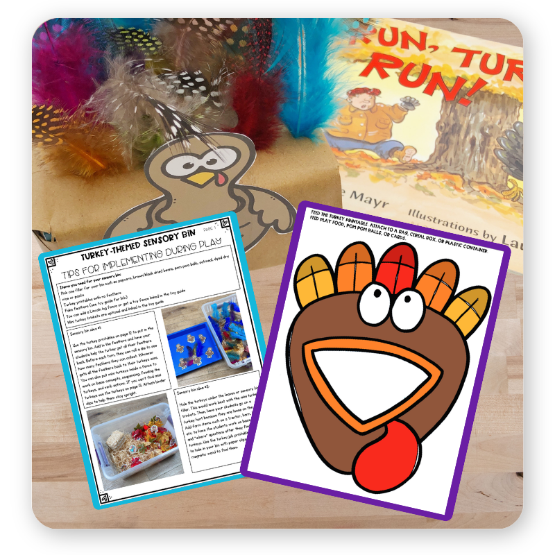 Toy guides, cheat sheets, and sensory bin printables