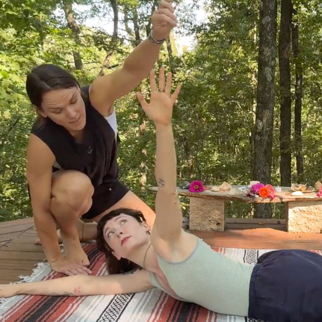 Jayme and Madison teaching "creeping" - a developmental milestone we will teach at Sensorium