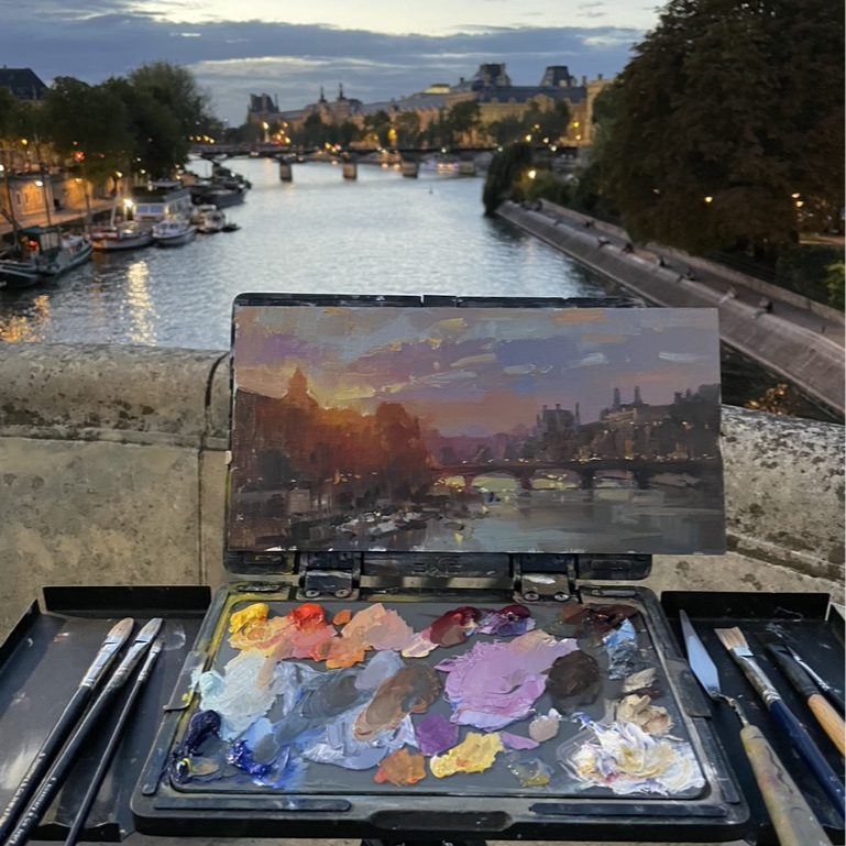 Paris at dusk