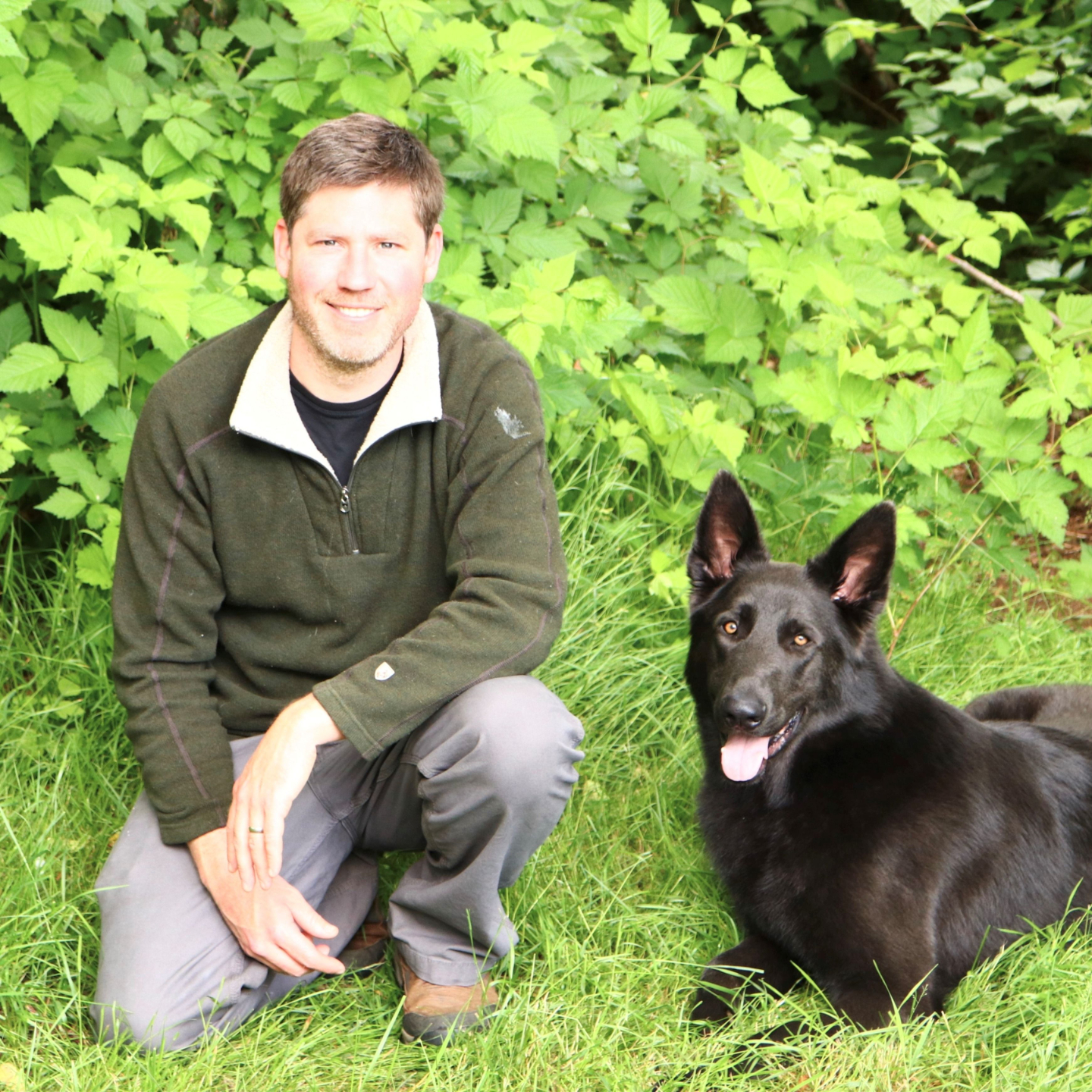 Tommy Grammer with his dog