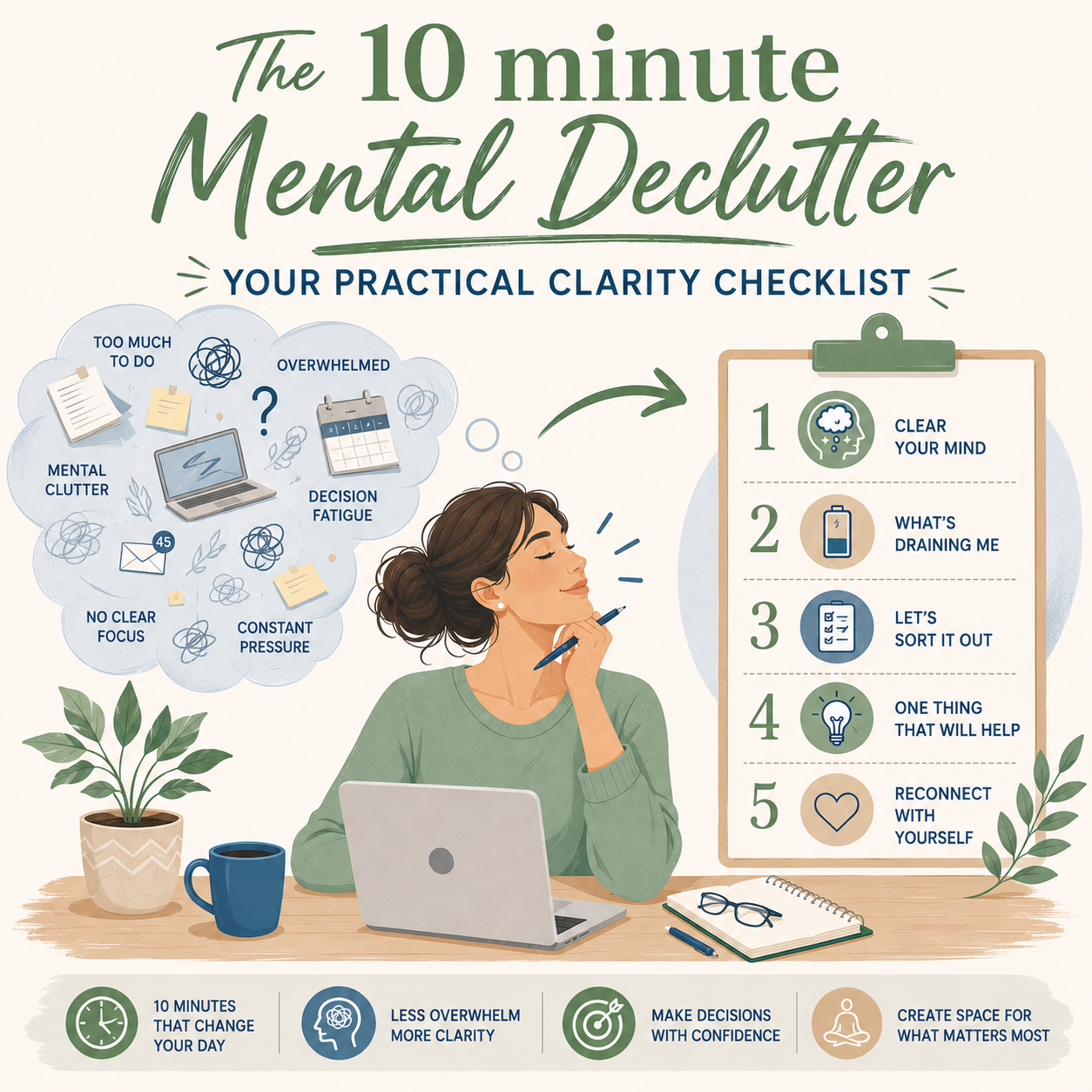 10 Minute Mental Declutter Checklist