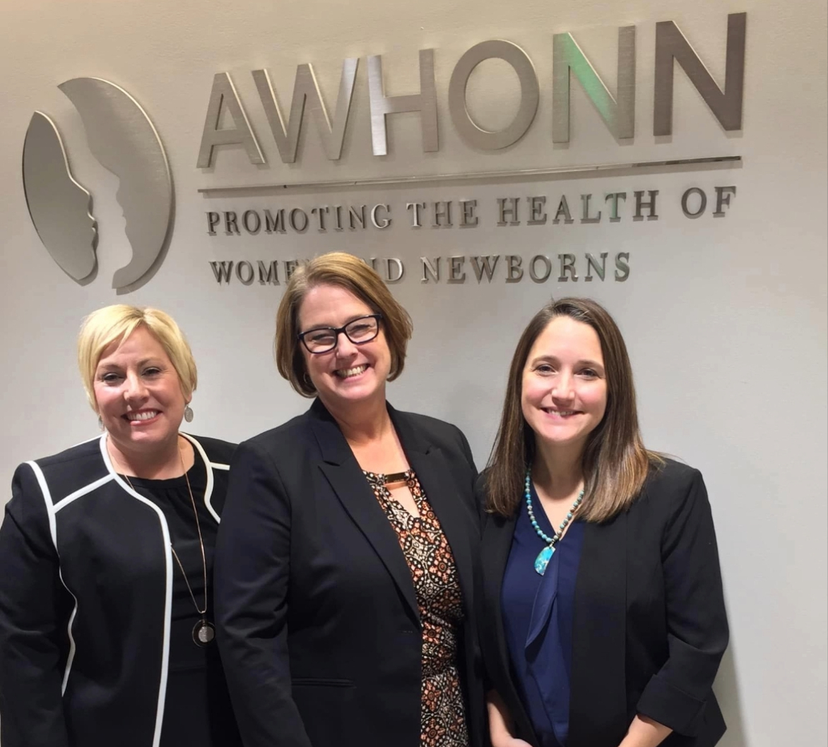 Dixie Weber, Rebecca Vahle, and Janelle Ison presenting at AWHONN on Respectful, Neutral Care for Unique Families