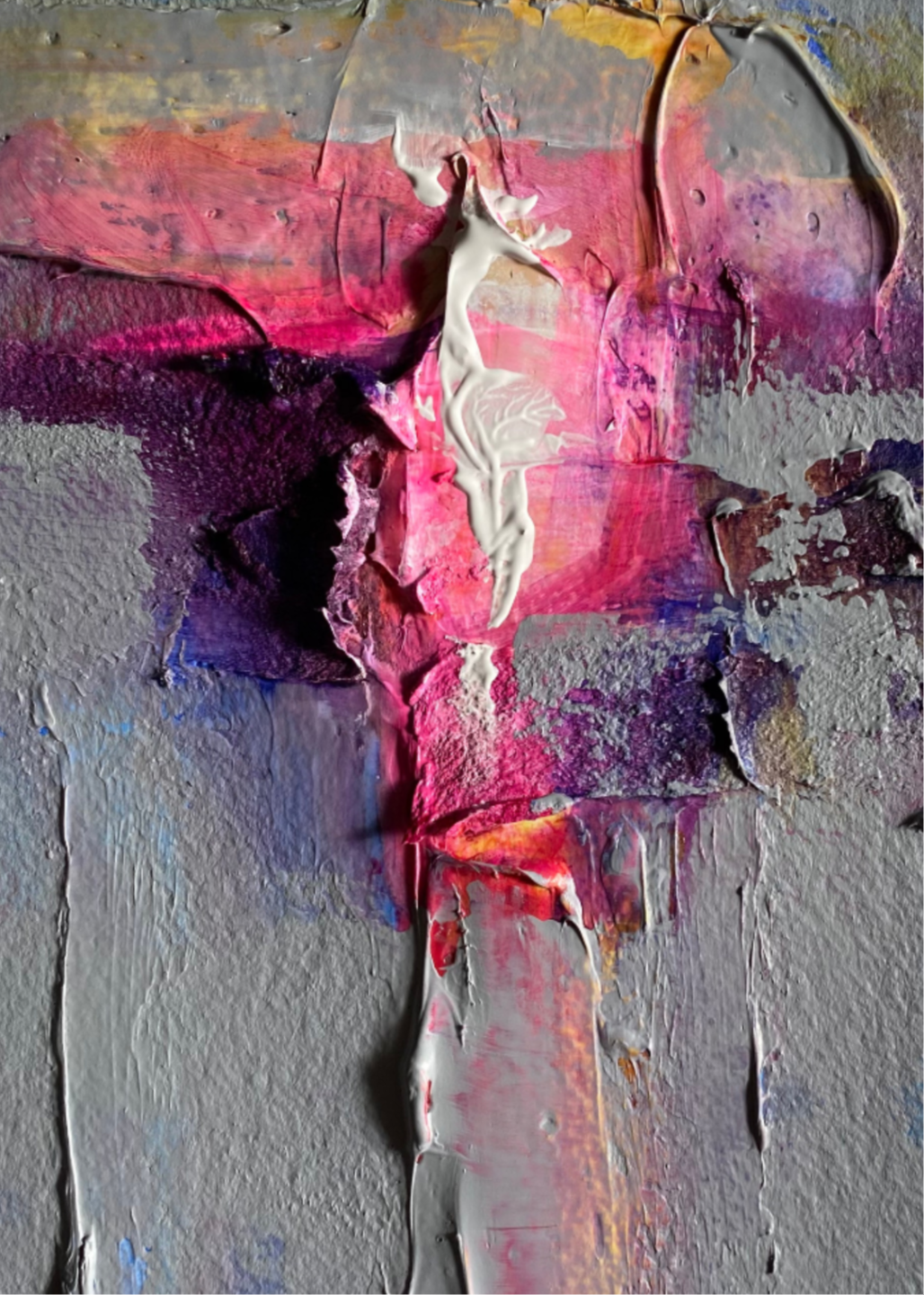 Code 34, Attention Fragmentation — pattern painting by Barbara Davis, from the IQF 84 Code System