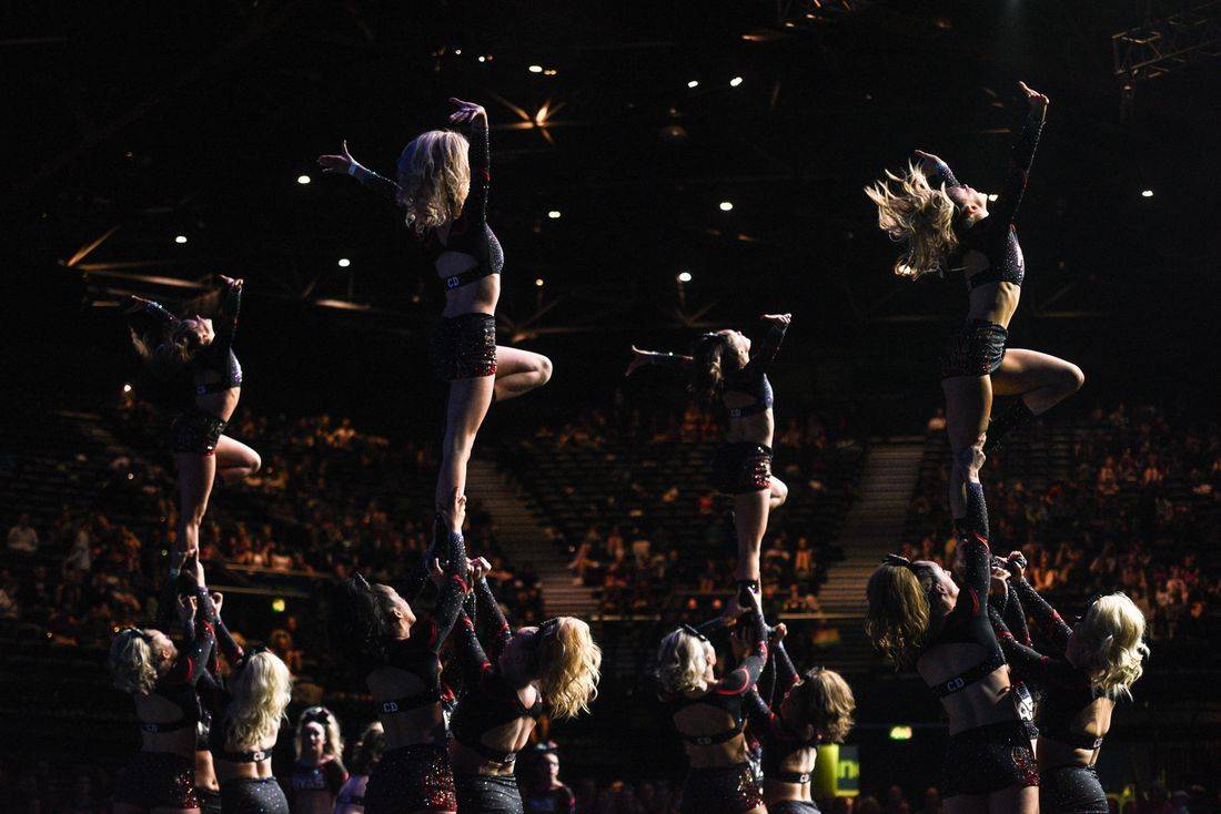 Legacy cheer team stunt