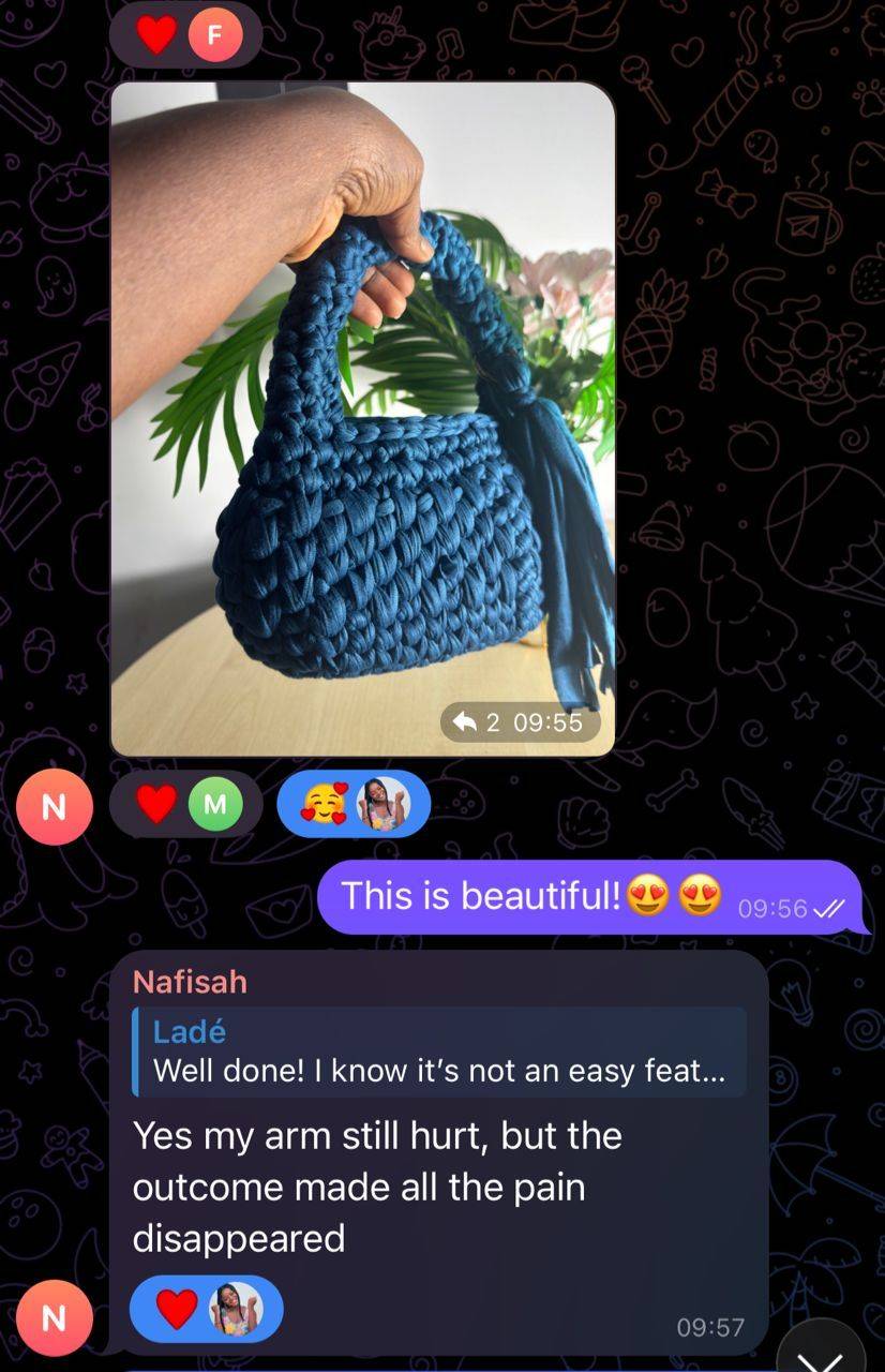 Customer crochet testimonial image