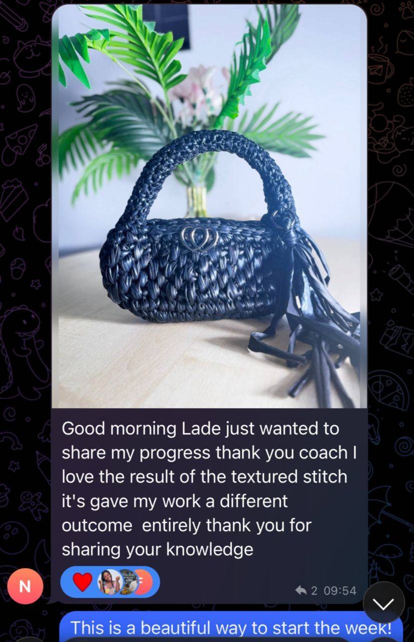 Customer crochet testimonial image