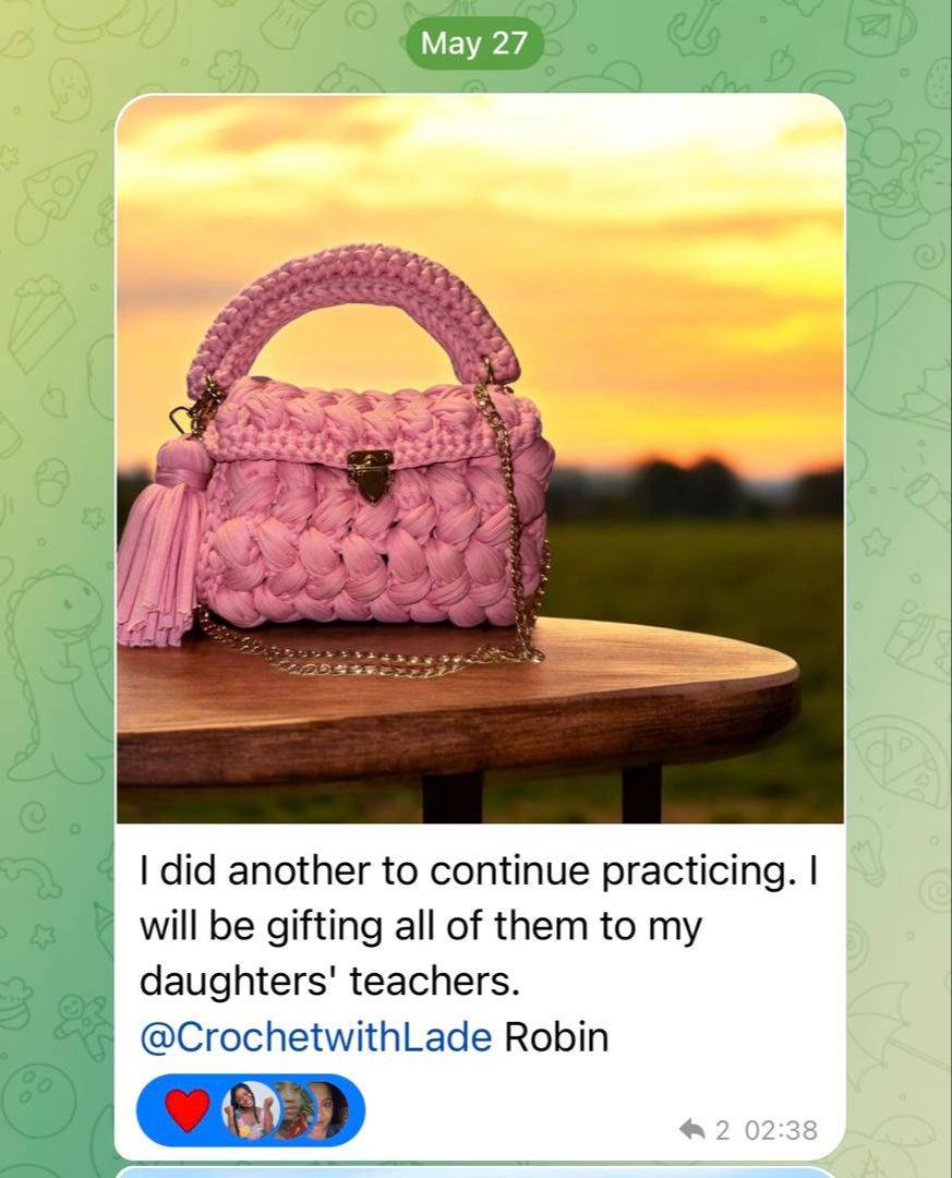 Customer crochet testimonial image