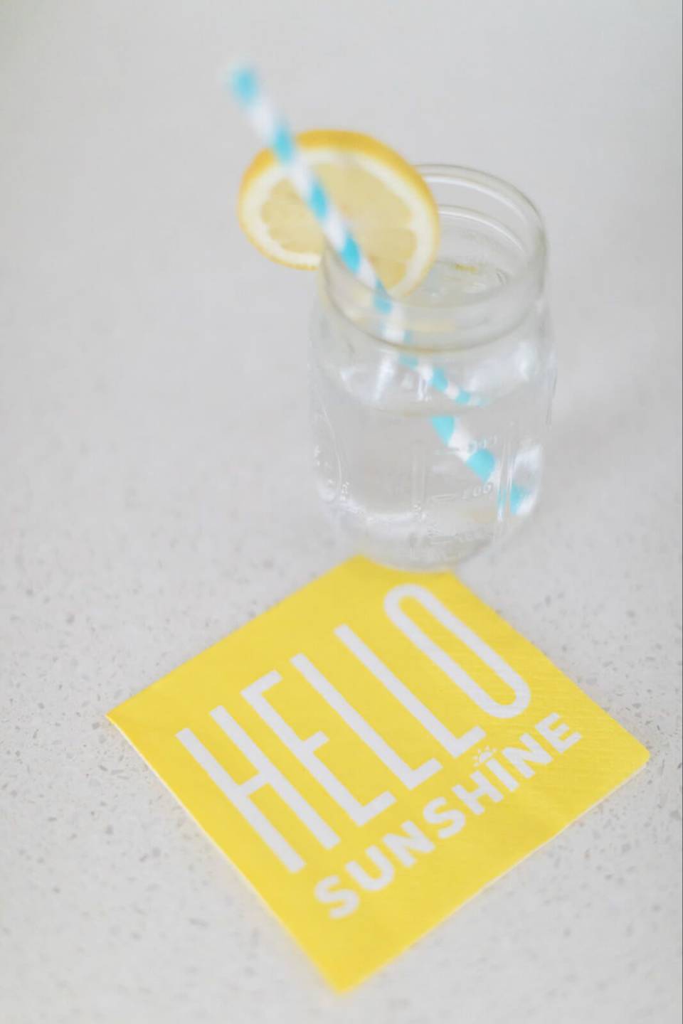 Water hello sunshine napkin