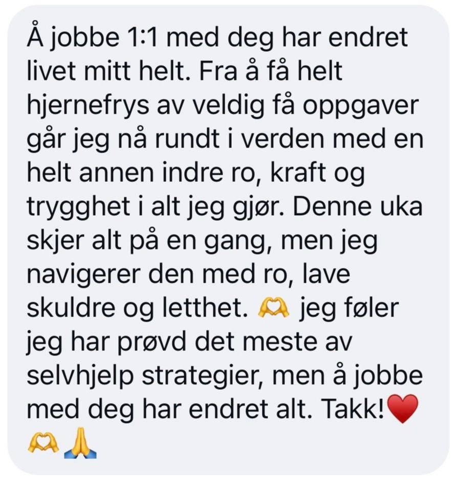 Tilbakemelding fra Marita Hunder