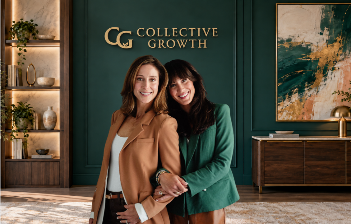 Collective Growth leadership consultants meeting in a professional setting to help organizations navigate growth, change, and complexity.