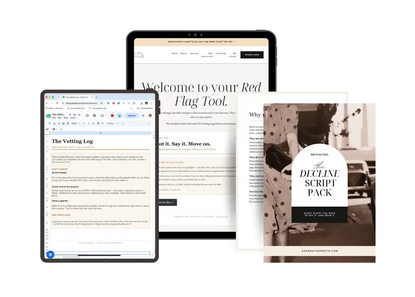 The Red Flag Tool product mockup