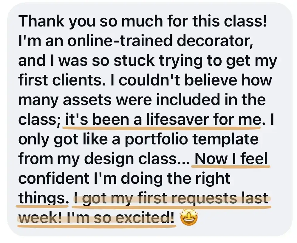 Client testimonial screenshot