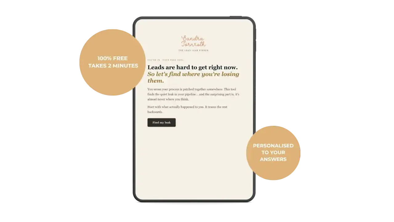 The Lead Leak Finder, a free interactive diagnostic