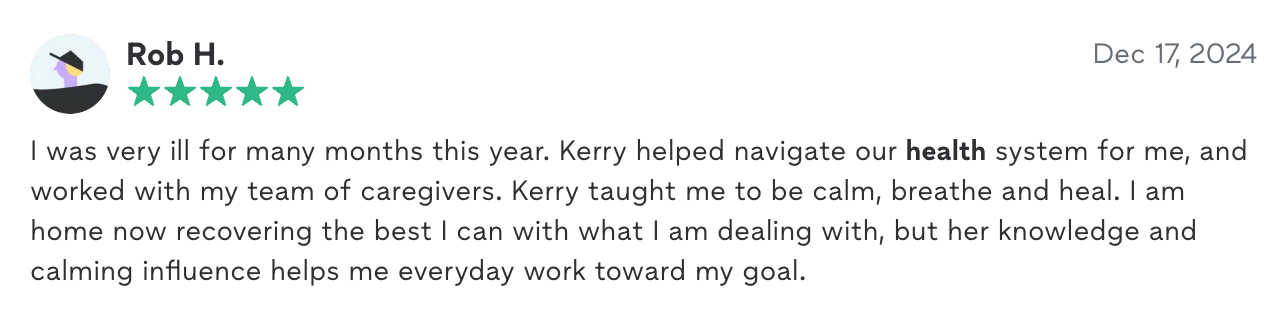 Client testimonial screenshot