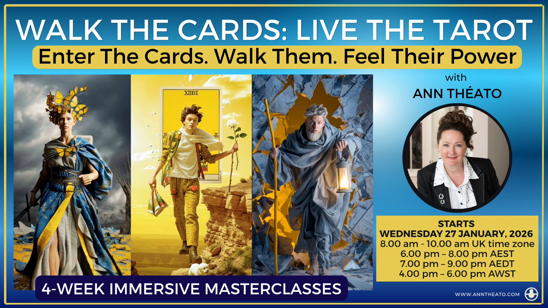 Walk the Cards: Live the Tarot hero image — ADD IN CANVA