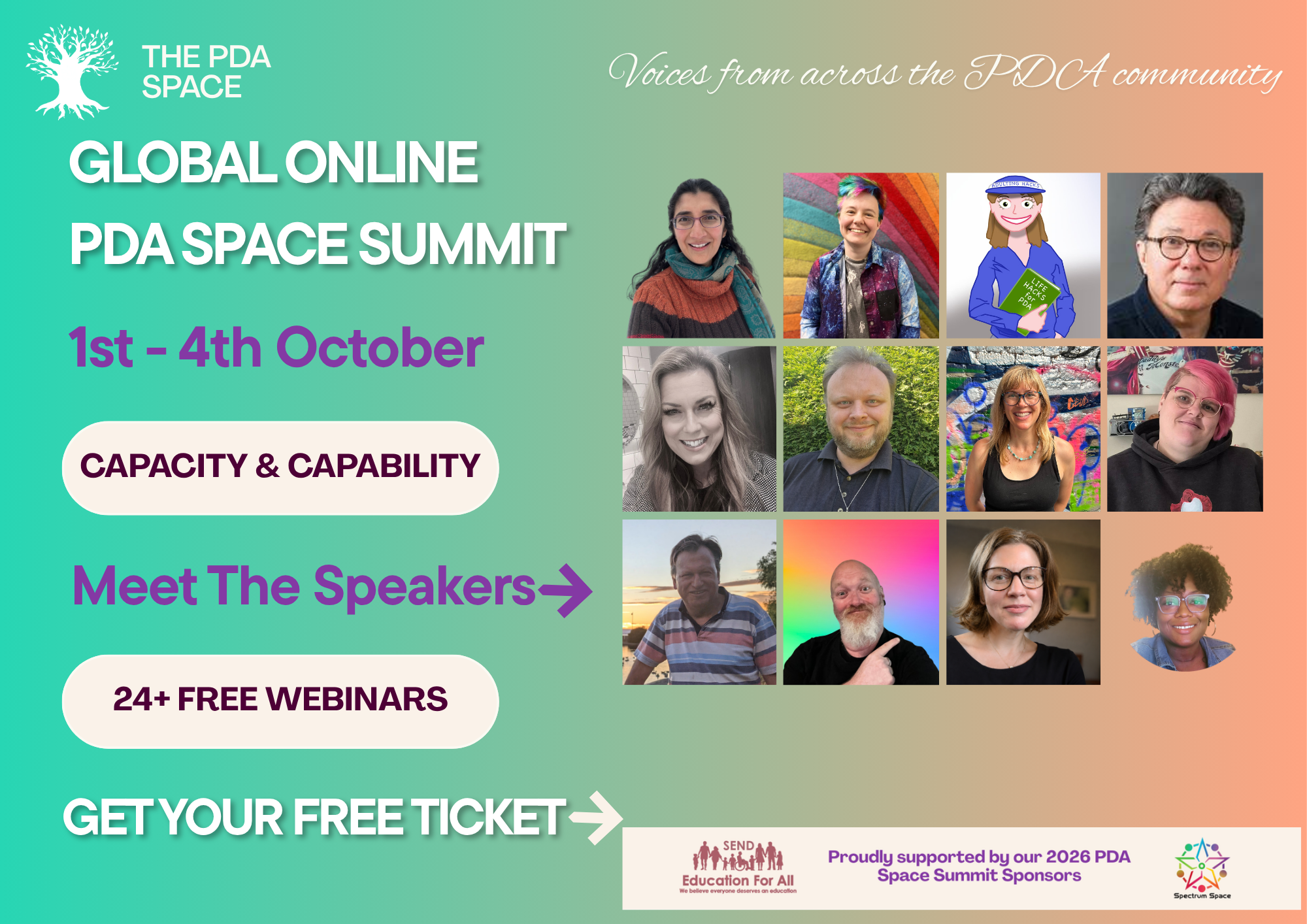 Global Online PDA Space Summit, 1–4 October 2026 — Capacity & Capability