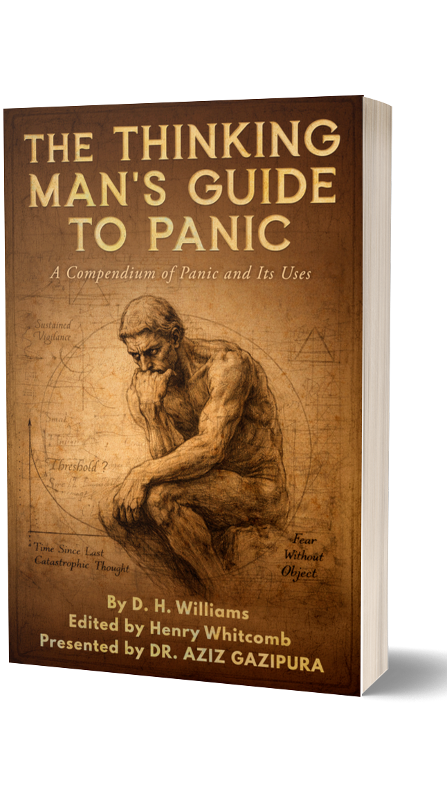 The Thinking Man’s Guide to Panic three-dimensional book cover