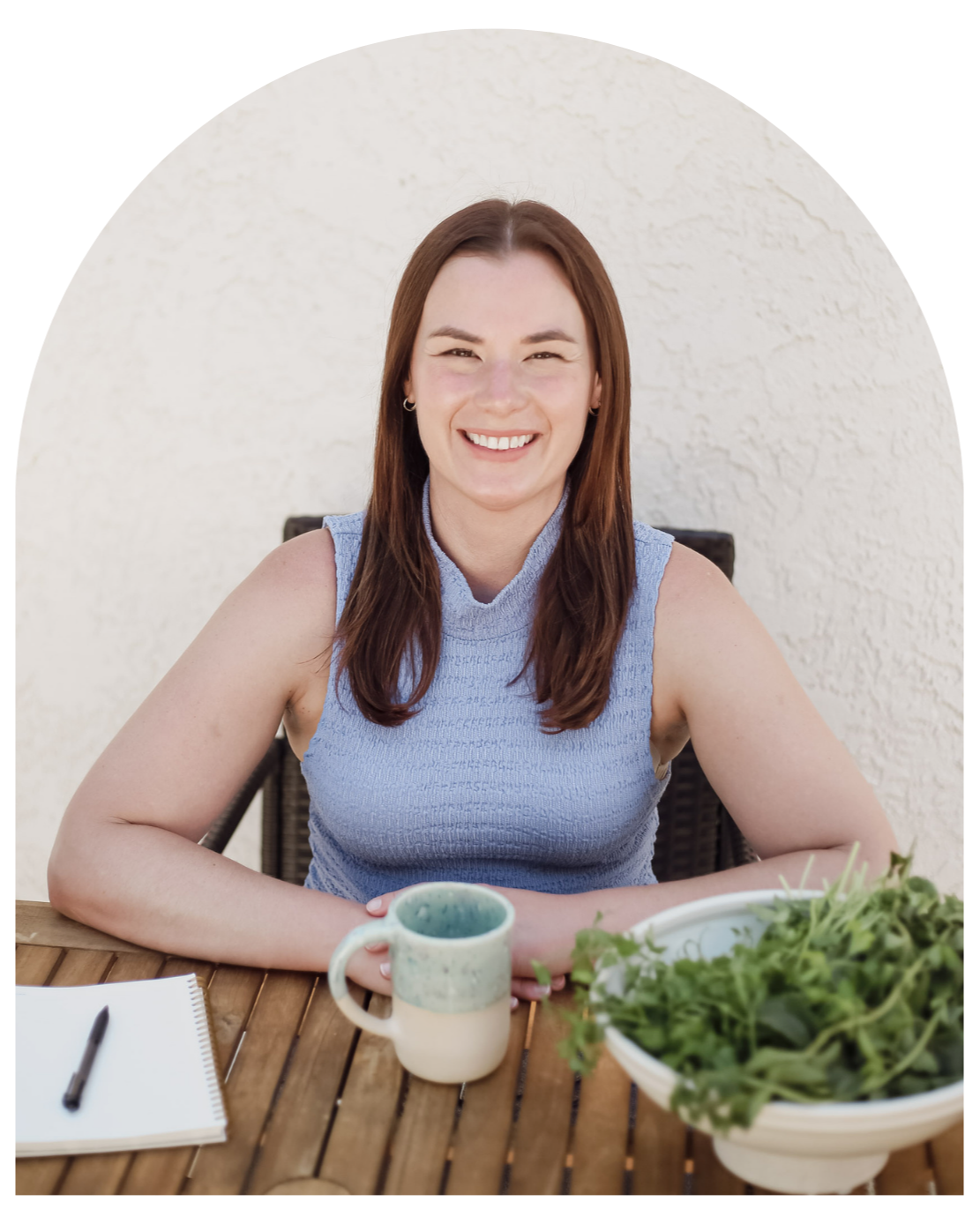 Yogalution Movement Event Host Headshot Shaped as an Arch