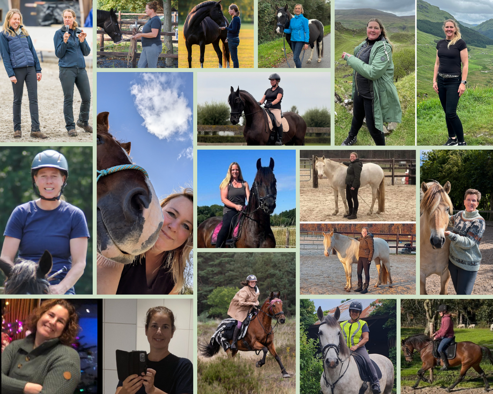 Collage van eerdere deelnemers Gezond Ruitergewicht
