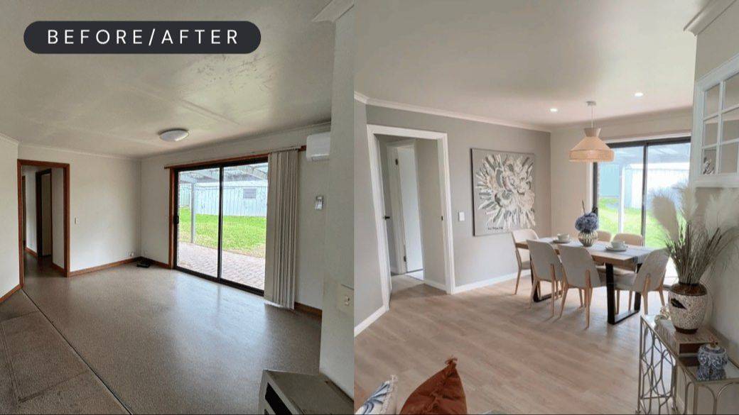 Dining Room before and after