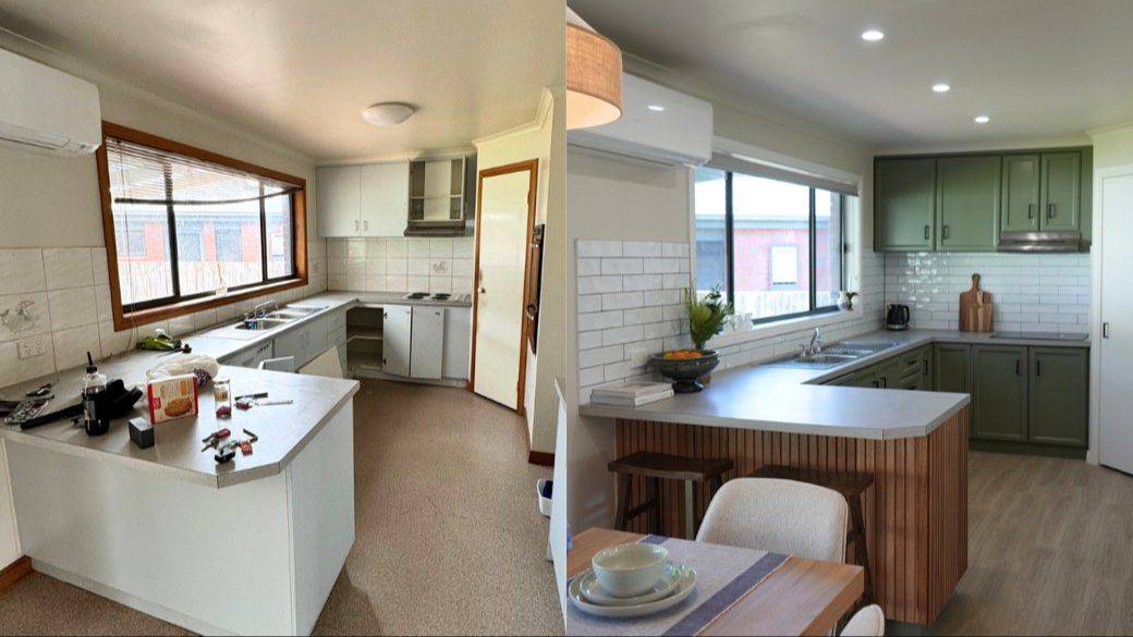 Kitchen Refresh before and after