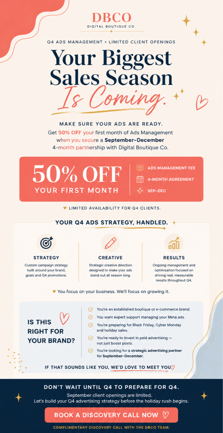 Digital Boutique Co Q4 Ads Management Offer
