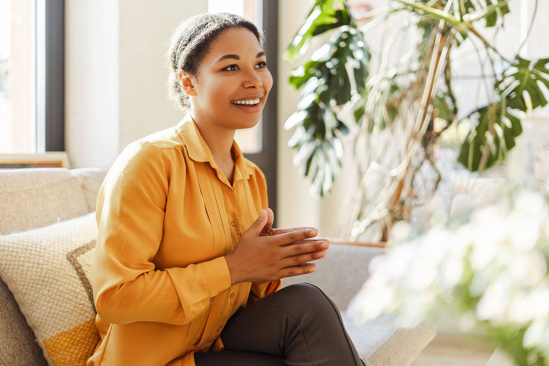 Professional coach in a heart-centered coaching conversation.