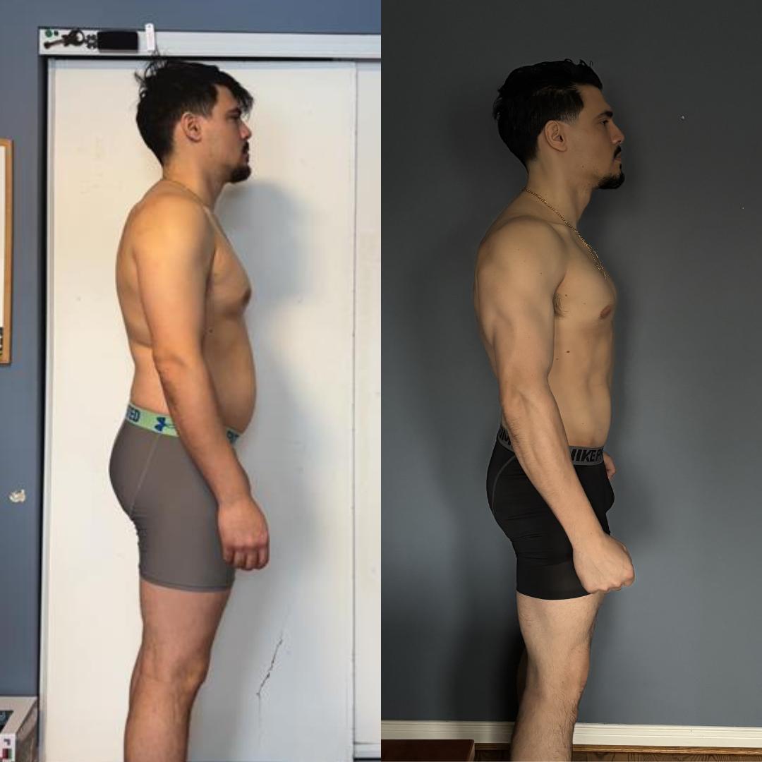 Before and after transformation