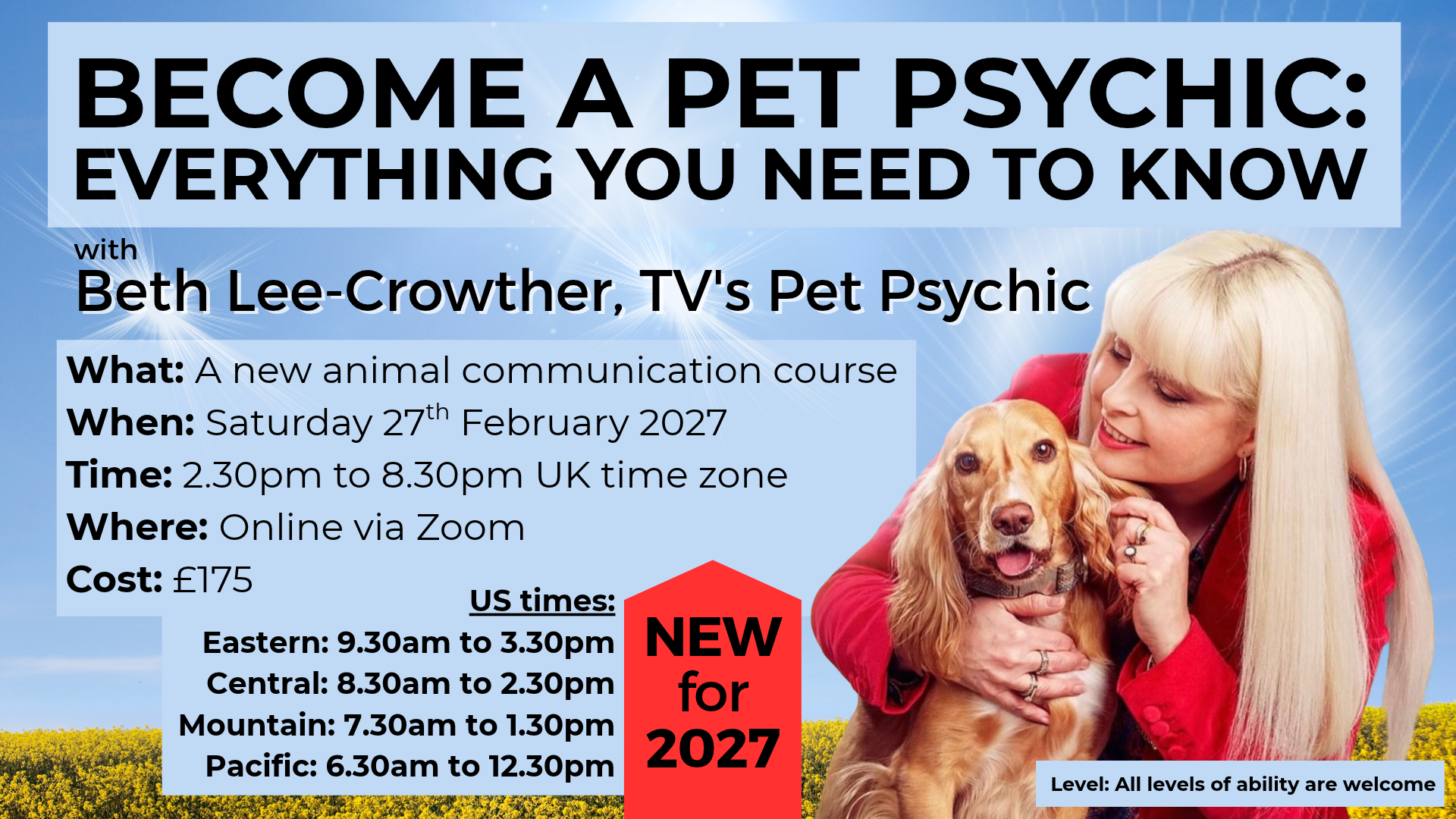 Become a Pet Psychic: Everything You Need to Know, with Beth Lee-Crowther, TV's Pet Psychic