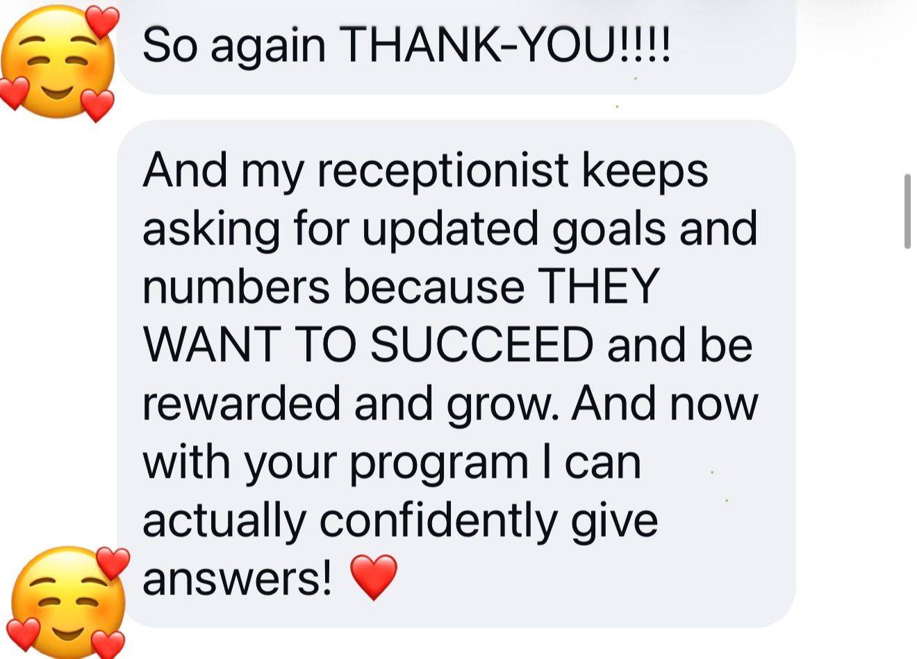 Client message about production tracker and knowing your numbers