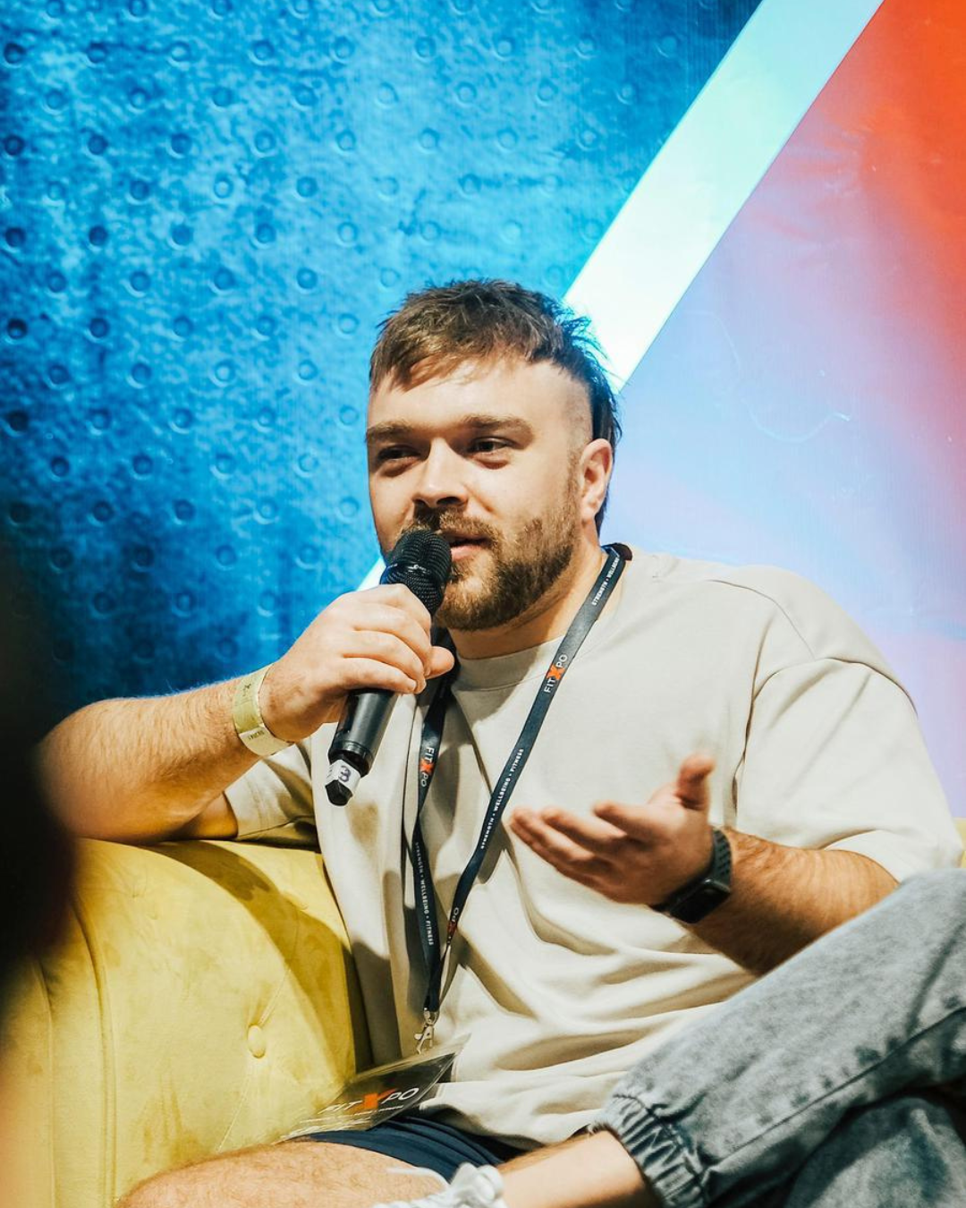 Joshua on the panel at FitXpo