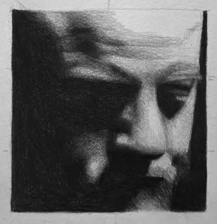Student portrait drawing