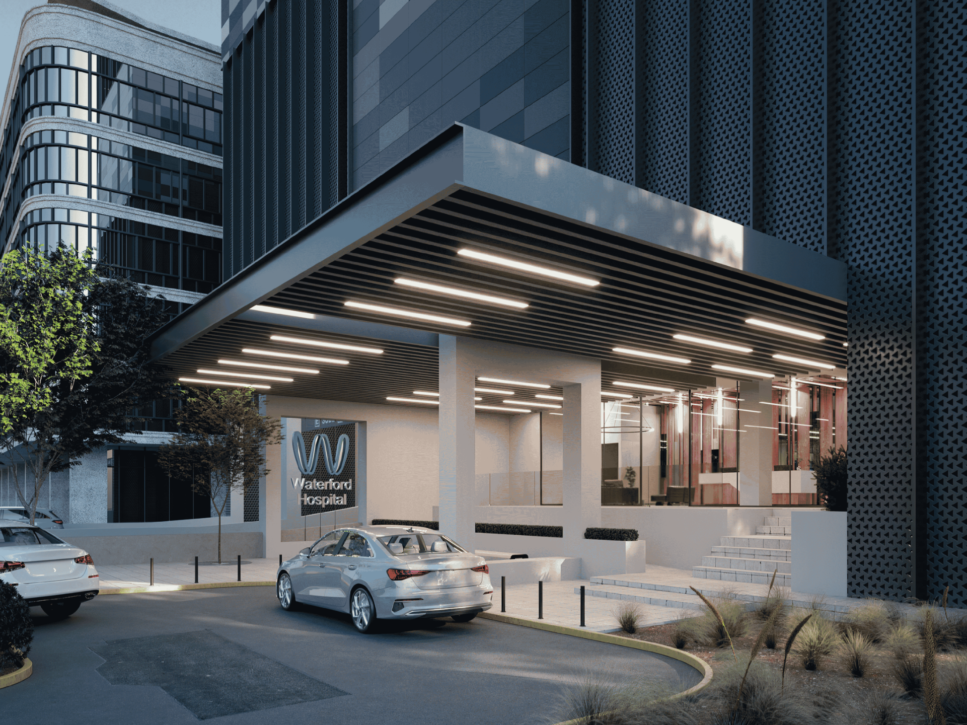 Acceso principal de Waterford Hospital