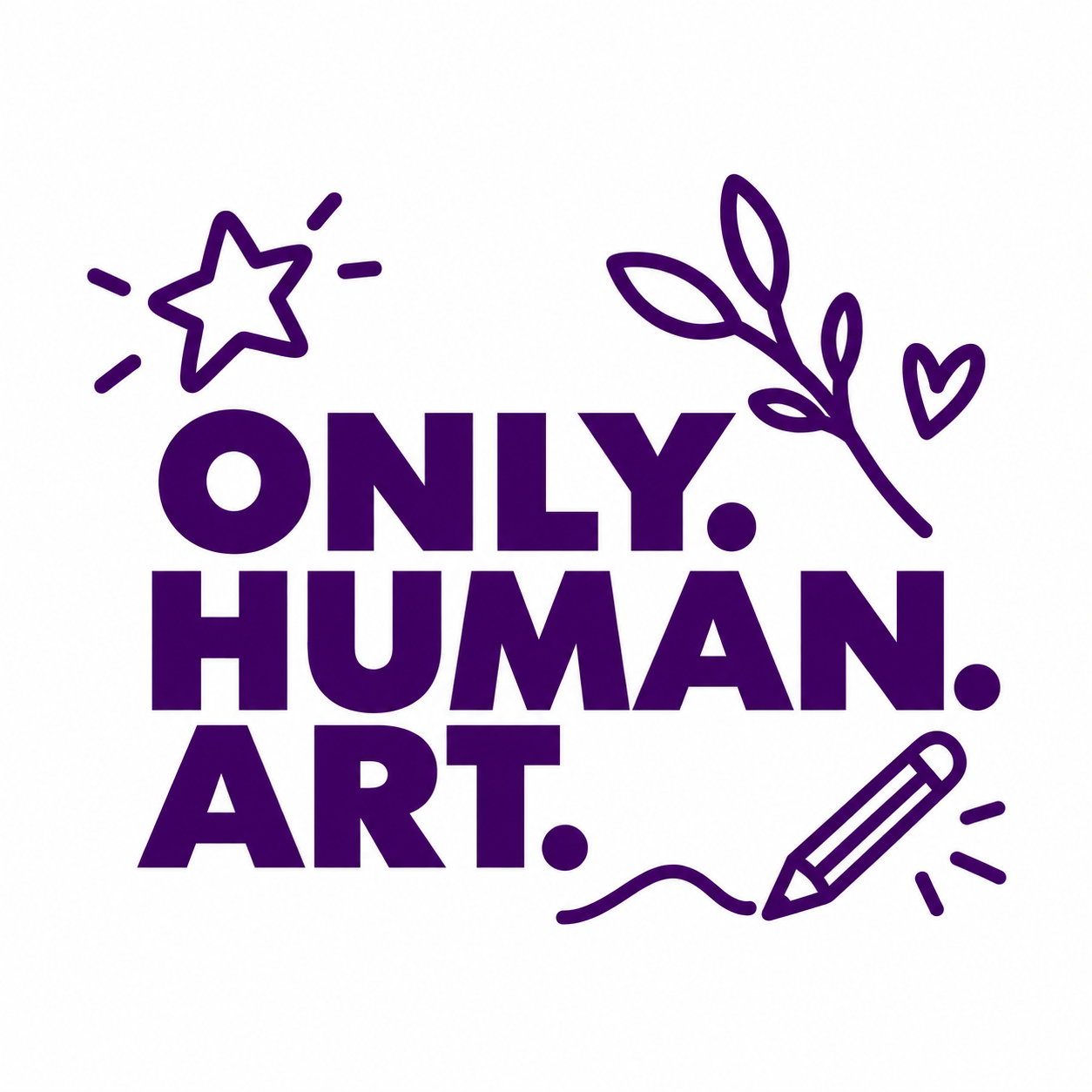 Only Human Art — hand-drawn by real artists, no AI