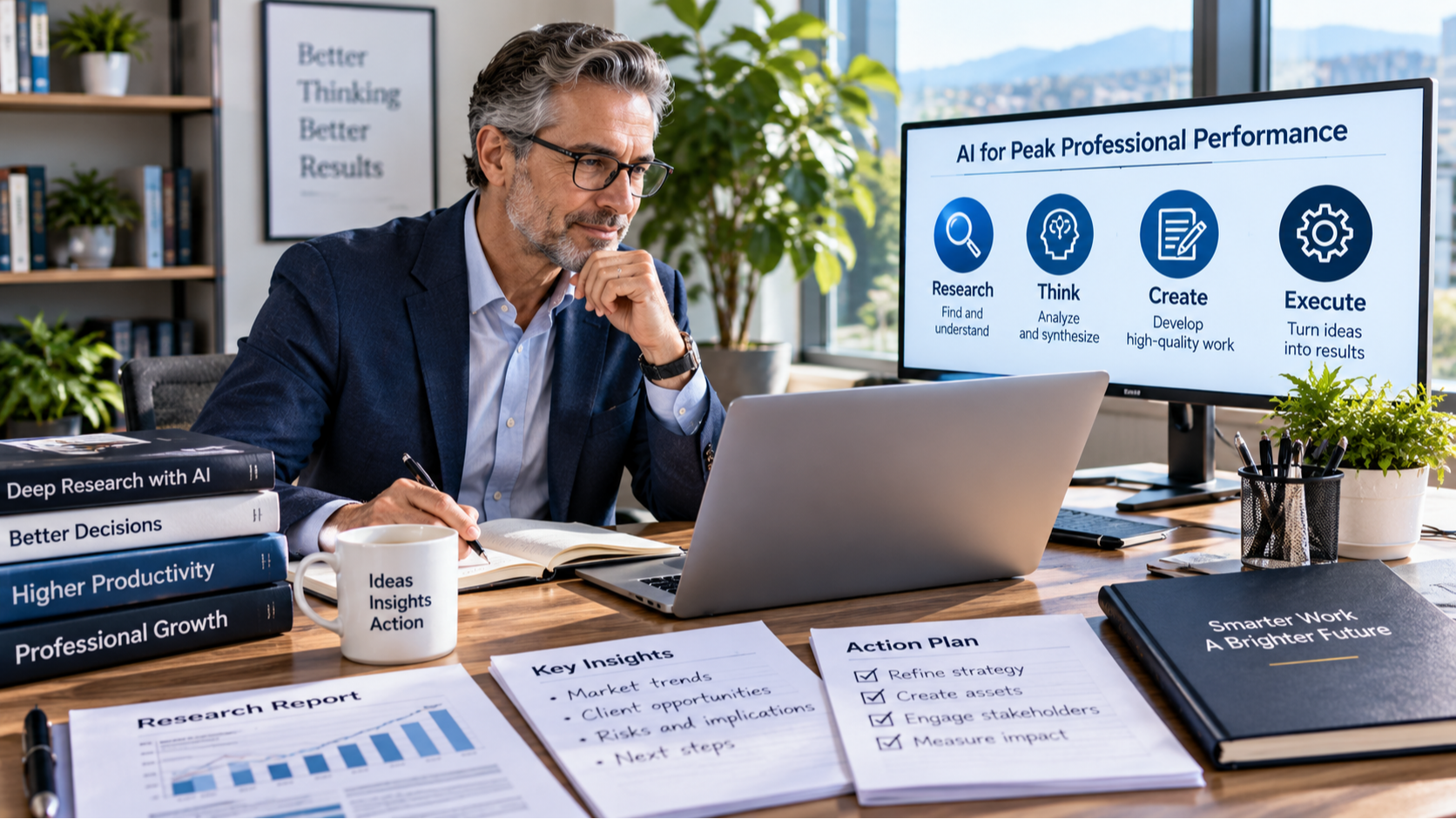 Use AI to research, think, create, and perform at a higher professional level.