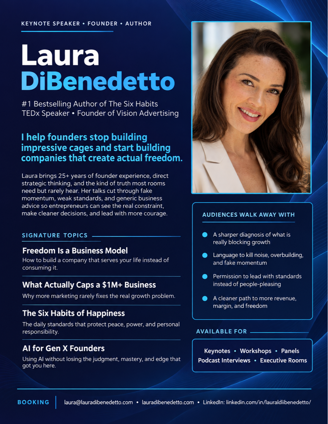 Laura DiBenedetto Speaker One-Sheet