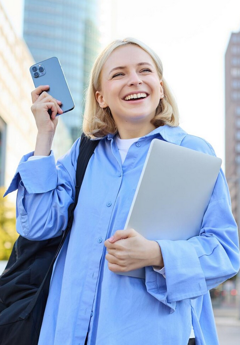 Visitor holding a passport and preparing for travel to the United States