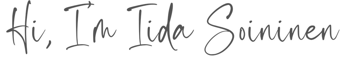 Hi, I'm Iida Soininen – handwritten text