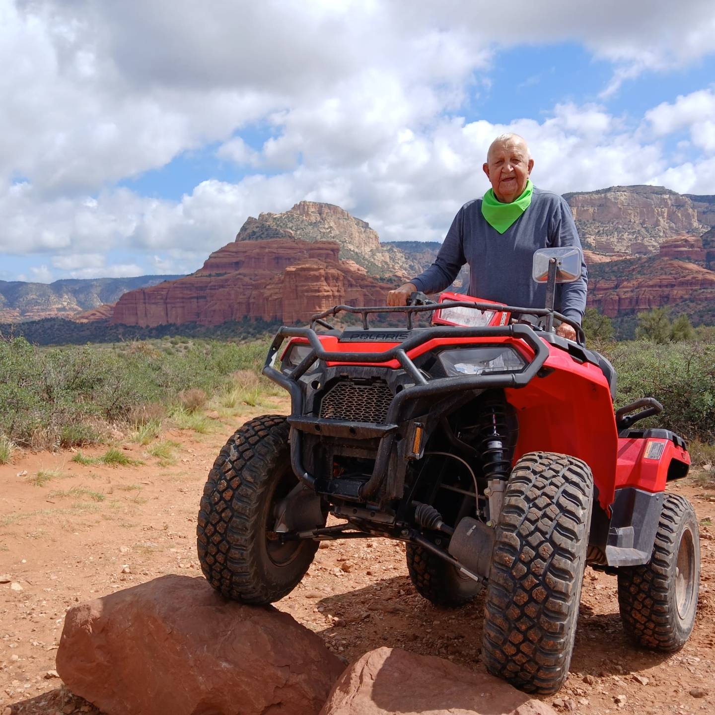 Lindsey's dad on an ATV in Sedona