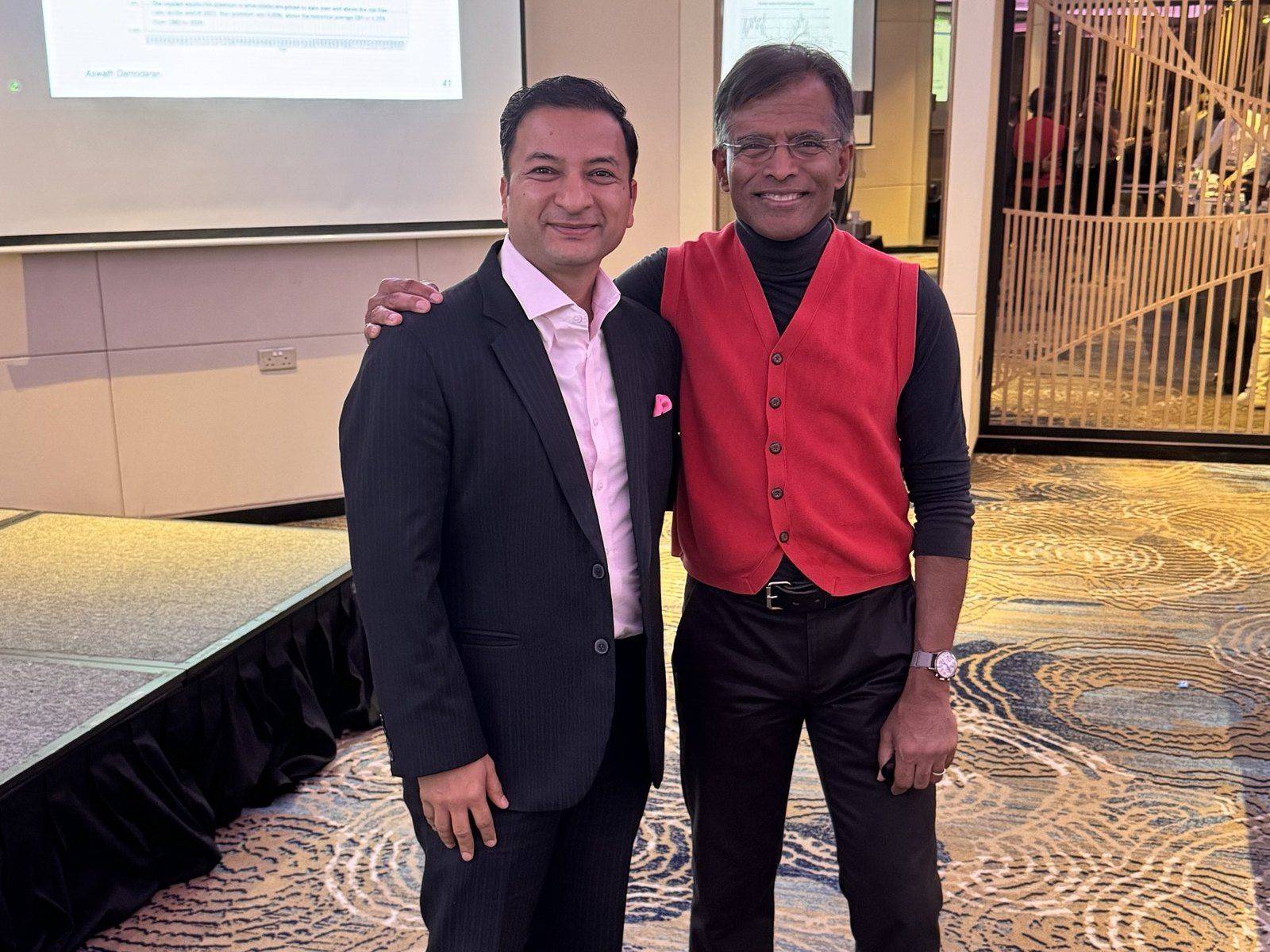 Manoj Kumar with Professor Aswath Damodaran