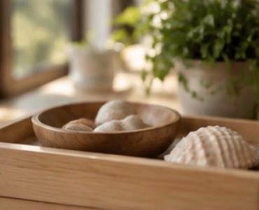 Materiales naturales y ordenados en un ambiente pedagógico