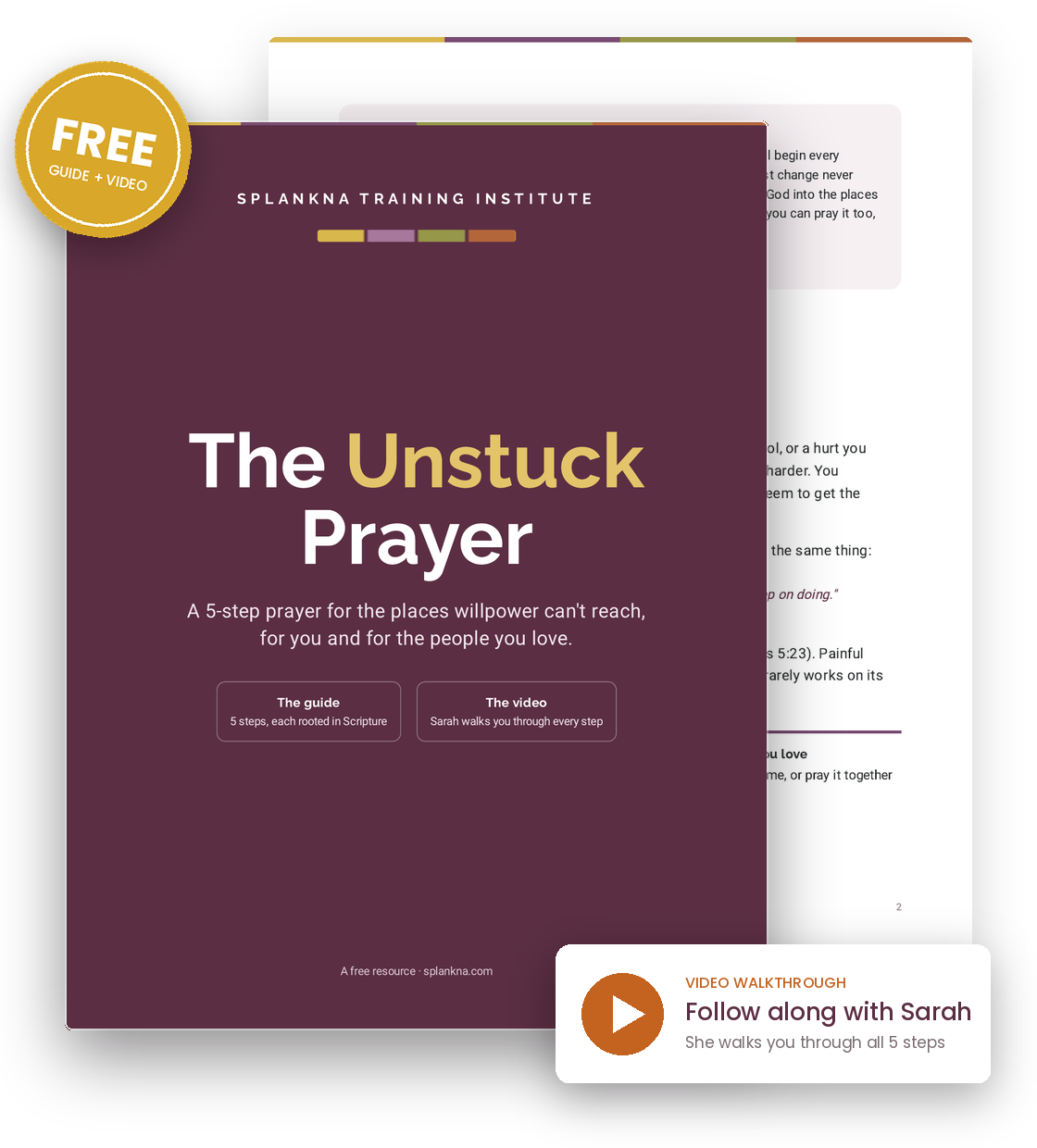 The Unstuck Prayer guide cover