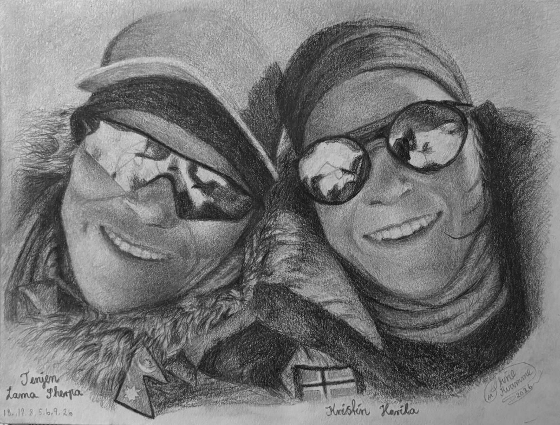Student portrait artwork