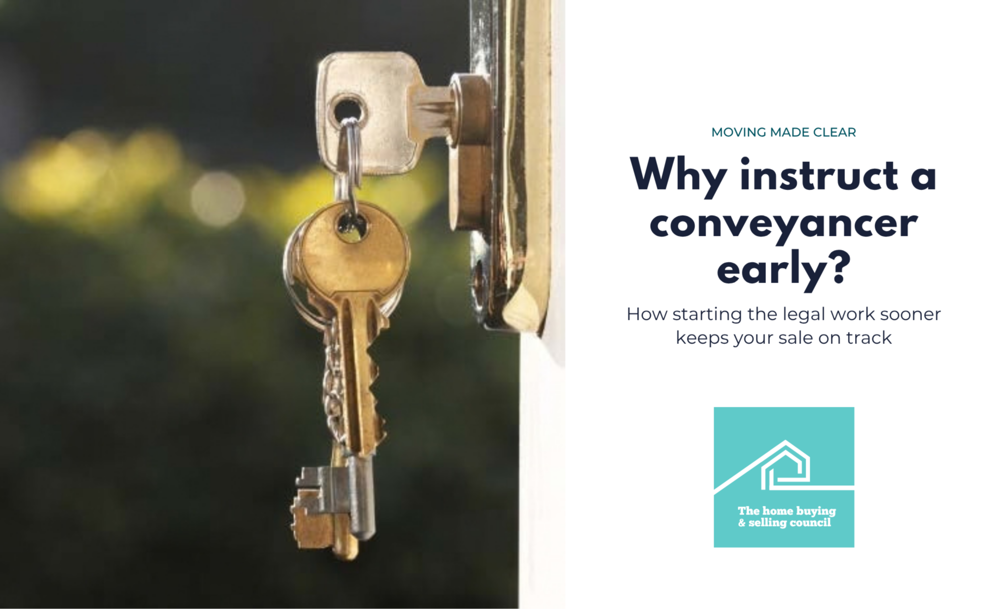Cover of the Why instruct a conveyancer early? guide